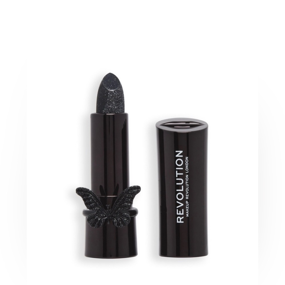 Revolution retired enchanted kiss lipstick with butterfly ring in black - Picture 1 of 3